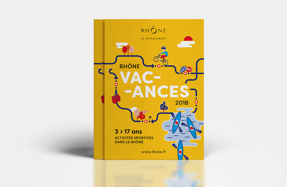Création de l’affiche et de la plaquette Rhône Vacances