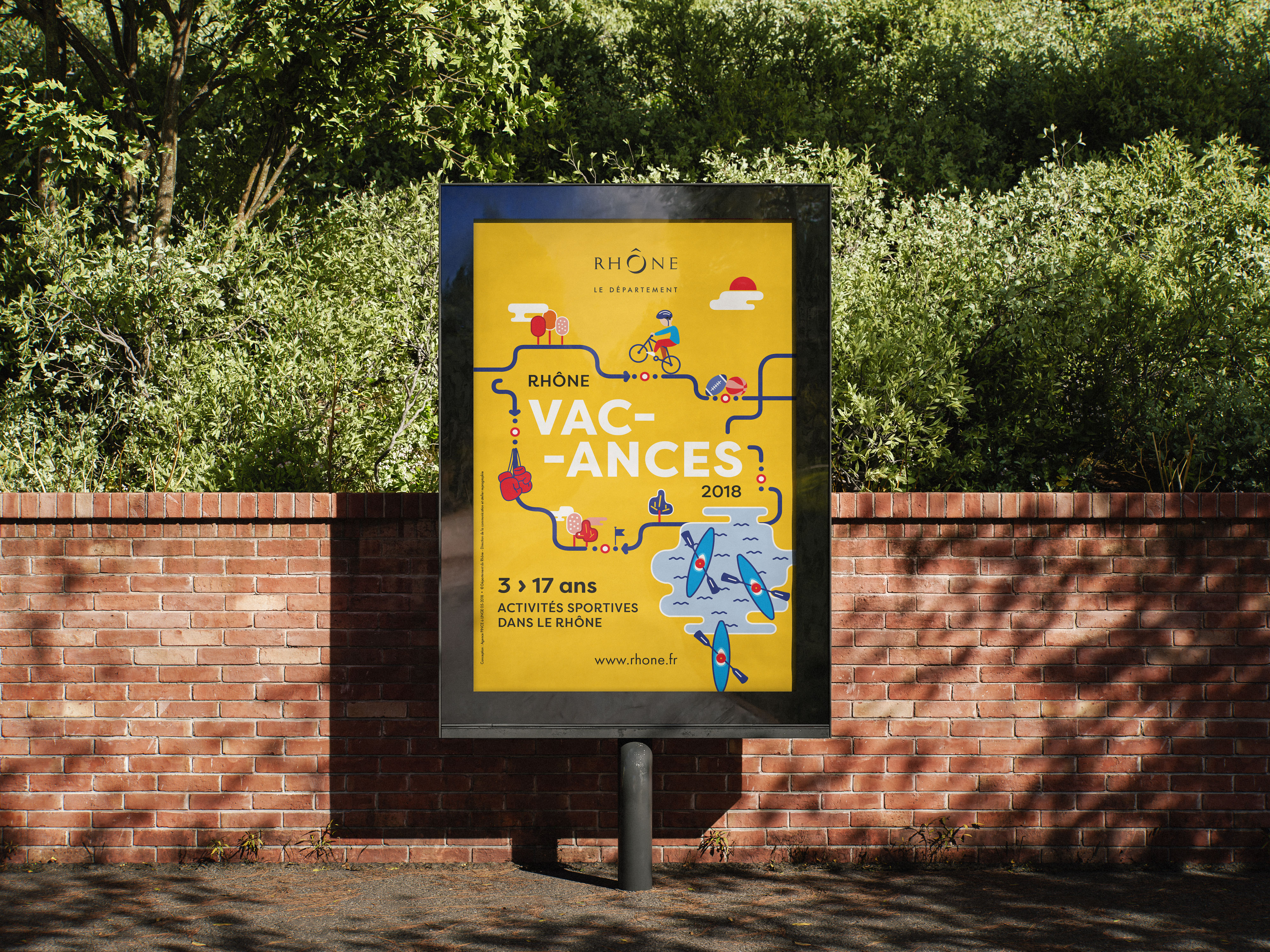 Création de l’affiche et de la plaquette Rhône Vacances